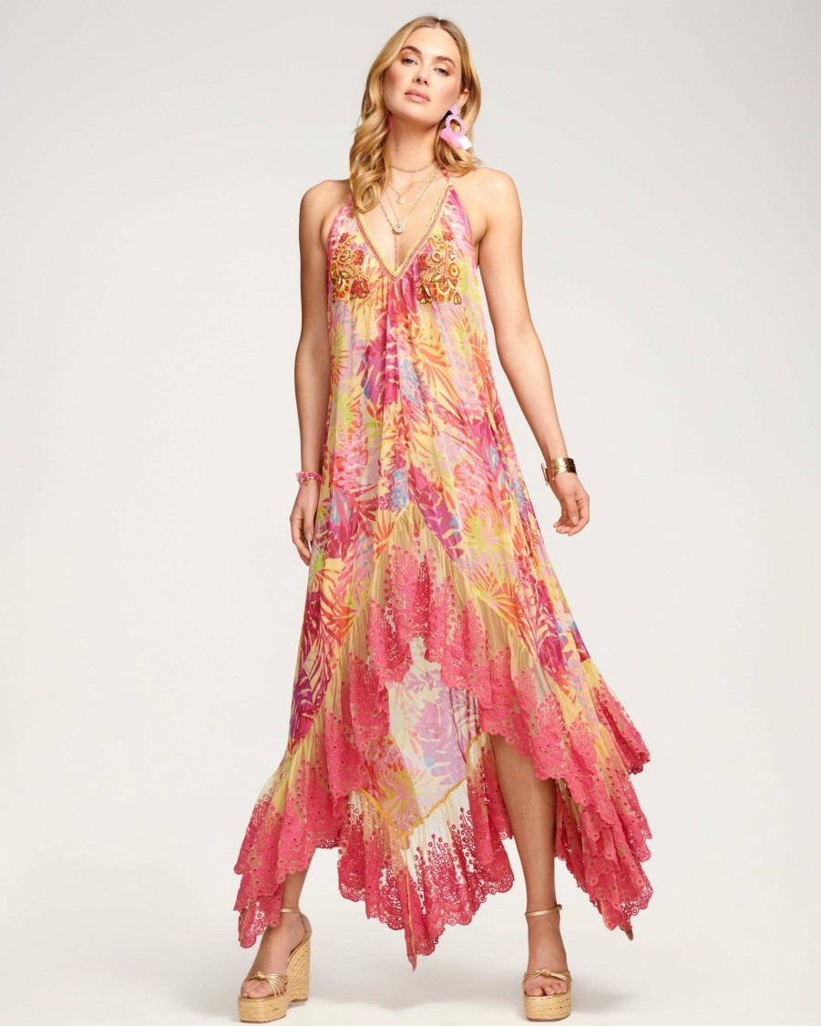 Swim Ramy Brook | Ramy Brook Printed Chelsea Coverup Maxi Dress New Dresses Pineapple