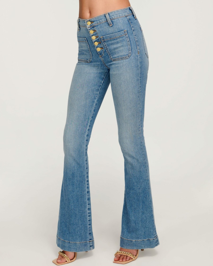 Clothing Ramy Brook | Ramy Brook All New Arrivals Cindy High-Rise Flare Jean Soho Wash